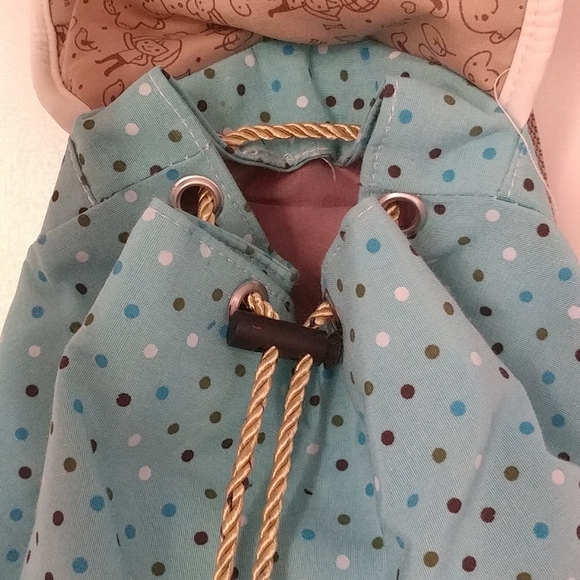 Light Blue Polka dot Backpack - Picture 7 of 9